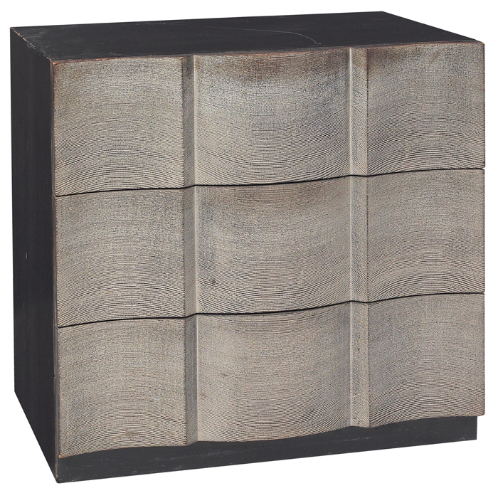 Appraisal: James Mont cabinet by James Mont Designs three drawers with