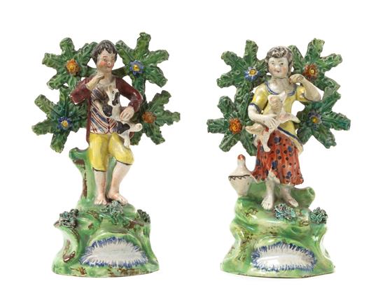 Appraisal: Sale Lot Two Staffordshire Bocage Figural Groups john walton early