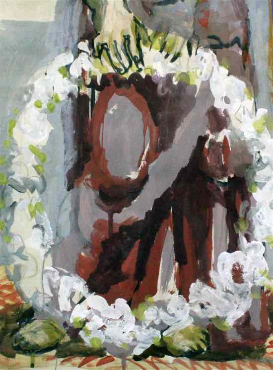 Appraisal: Duncan Grant - gouache on paper 'White wreath' Bloomsbury Workshop