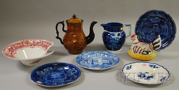 Appraisal: Eight Pieces of English Transfer and Painted Staffordshire Ware a