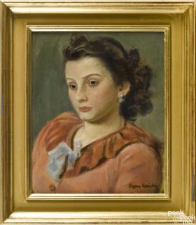 Appraisal: Eugene Speicher American - oil on canvas portrait of Irene