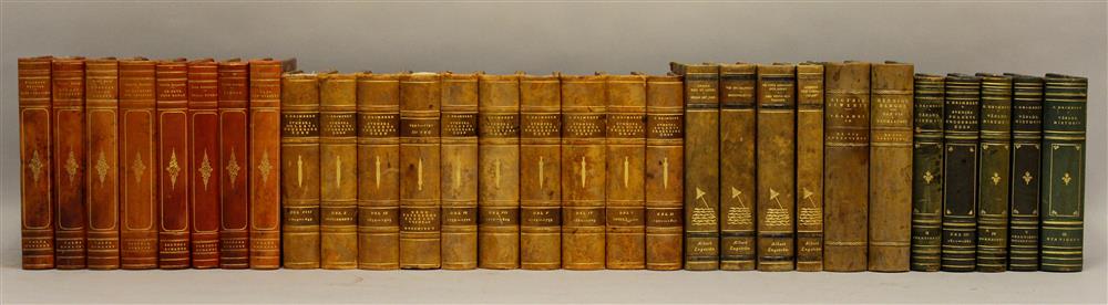 Appraisal: BINDINGS GROUP OF LEATHERBOUND BOOKS comprising five sets each printed