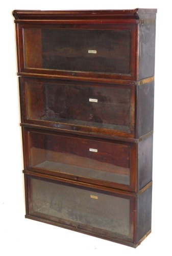 Appraisal: A Globe Wernicke Company Limited mahogany four section bookcase with