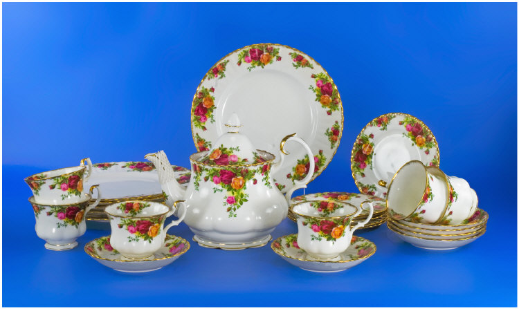 Appraisal: Royal Albert Old Country Roses Bone China Tea Service and