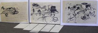 Appraisal: COLESCOTT Robert Original Pitstop Storyboard Drawings Ink and pencil on