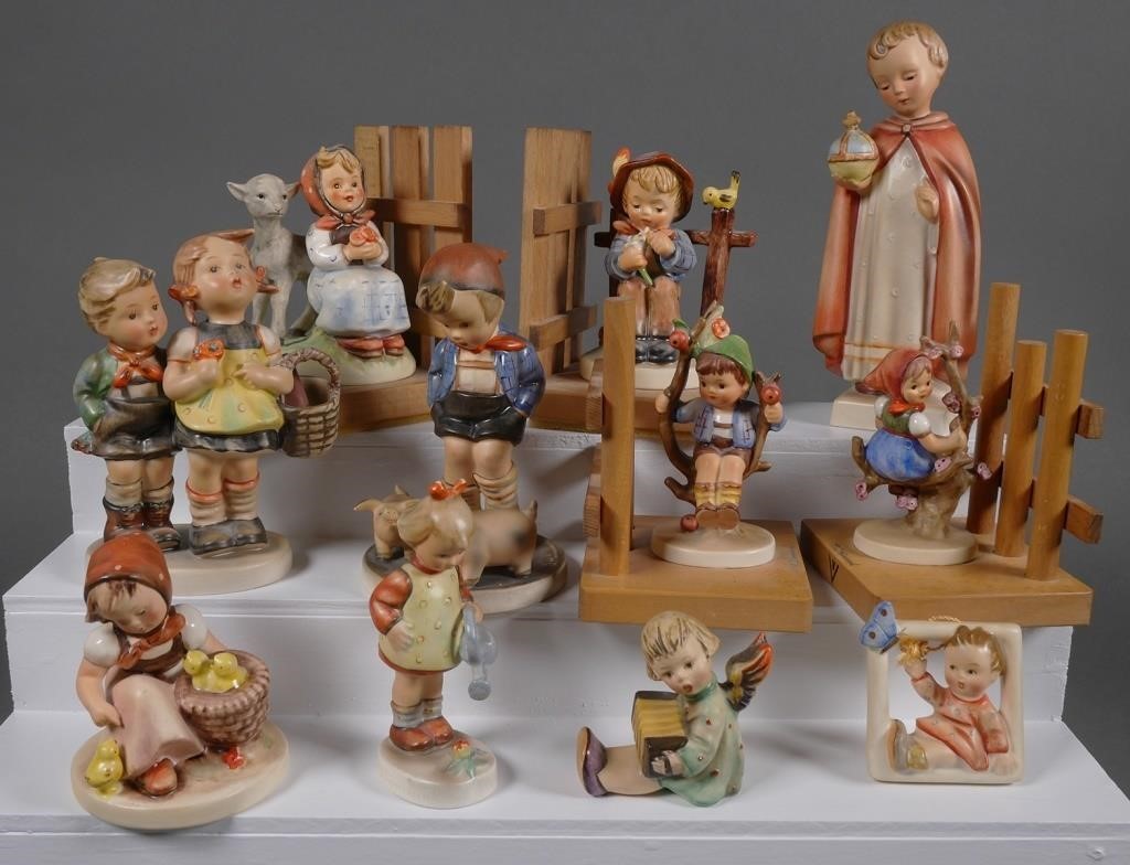 Appraisal: Collection of Hummel figurines TMK- and two pair bookends TMK-