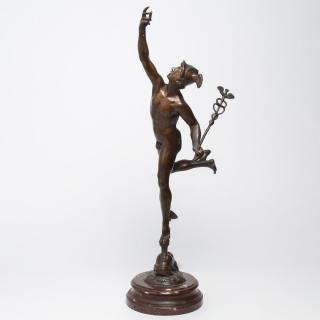 Appraisal: After Giambologna Possibly grand tour patinated bronze sculpture of Mercury