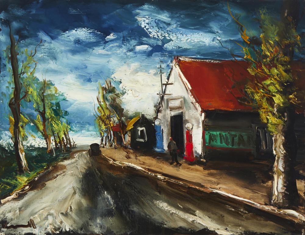 Appraisal: Maurice De Vlaminck - French Paysage a la route Oil