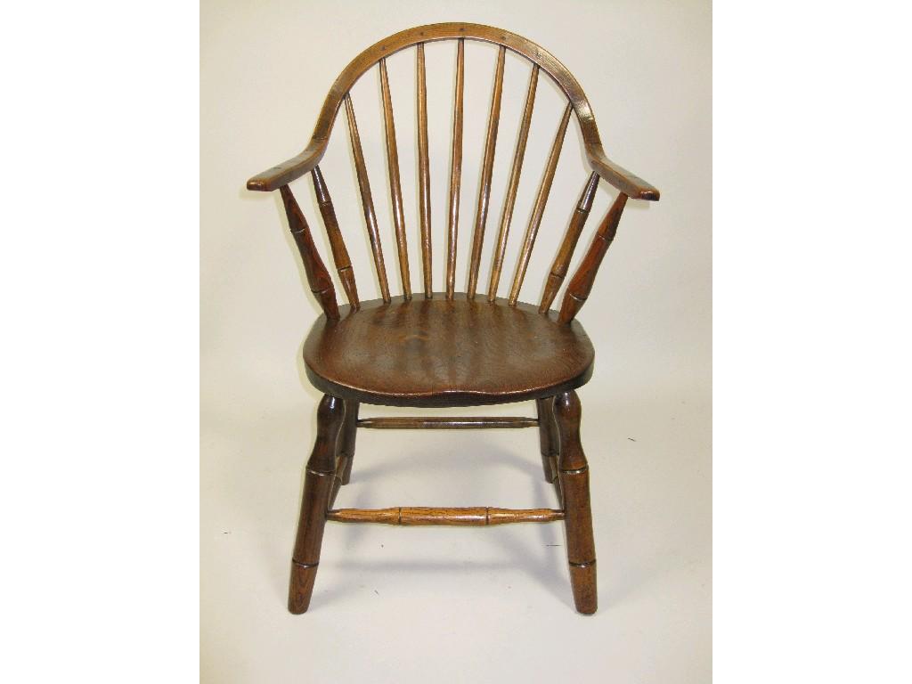 Appraisal: A Windsor type Chair having single back and arm support