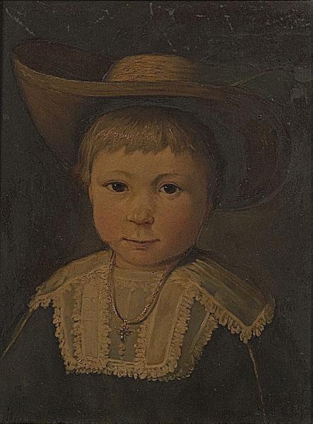 Appraisal: OIL PORTRAIT OF DUTCH BOY ON PANEL oil on beveled