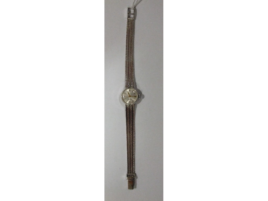 Appraisal: Nineteen sixties ct white gold bracelet watch by Varity with