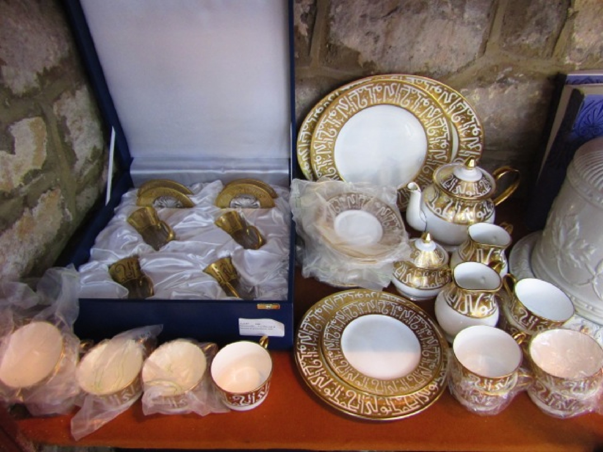 Appraisal: A quantity of Traditional Arts wares with gilt border decoration