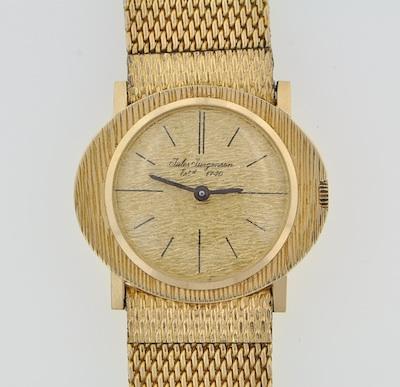 Appraisal: A Vintage Jules Jergensen Wrist Watch k yellow gold case