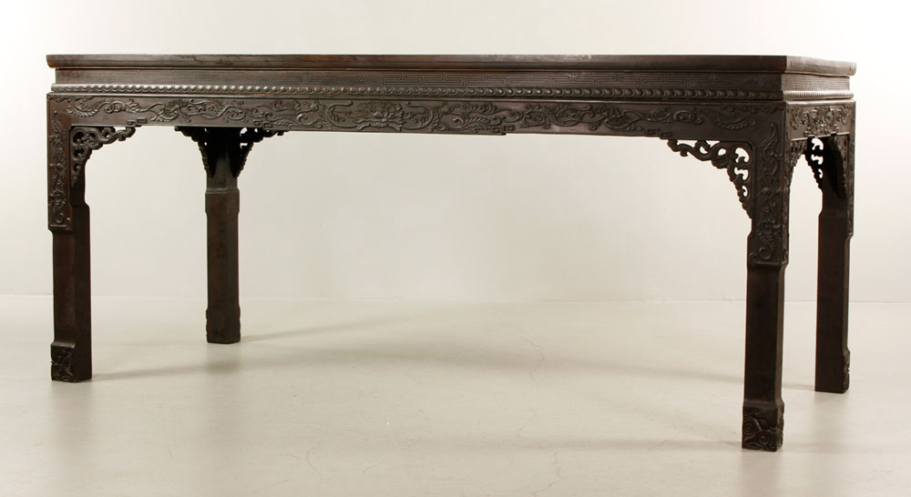 Appraisal: - Chinese Zitan Wood Table Zitan wood table China with