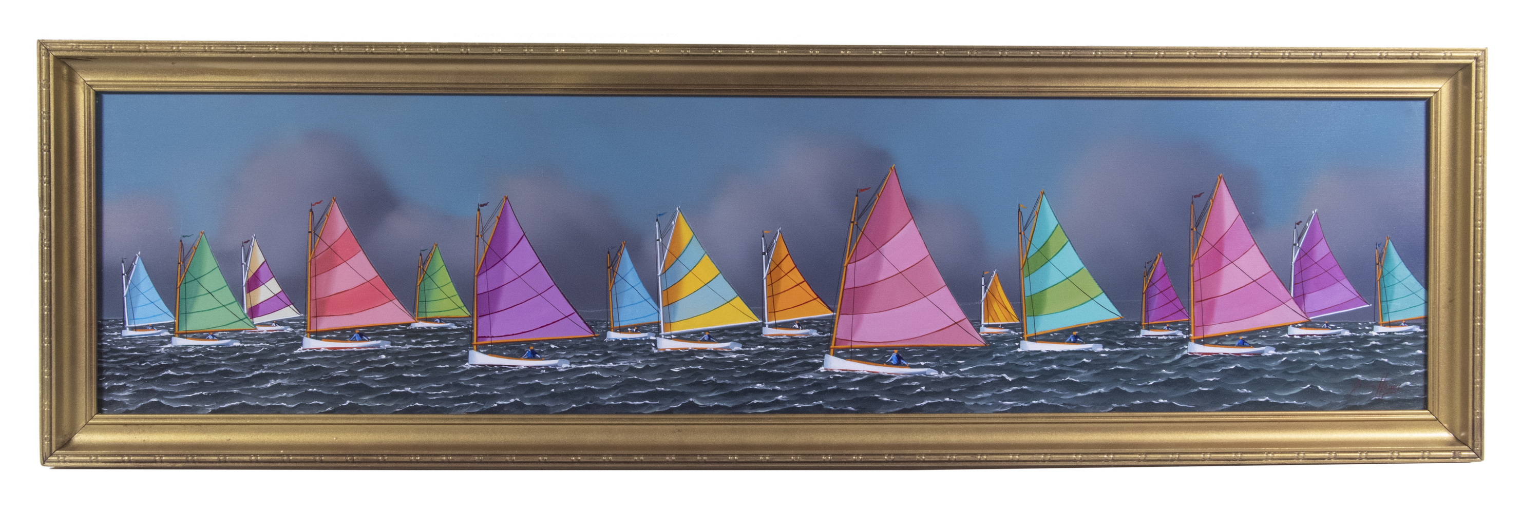 Appraisal: JEROME HOWES NY MA VT - The Rainbow Fleet oil