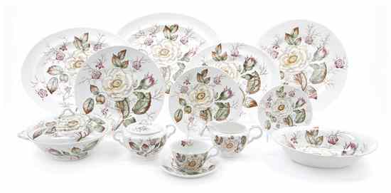 Appraisal: An English Porcelain Dinner Service for Eighteen John Maddock Sons