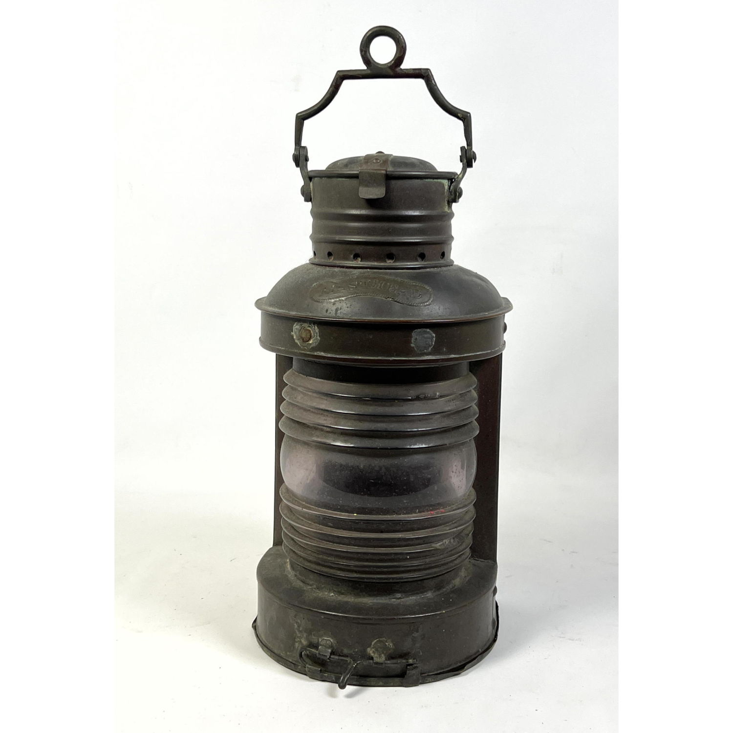 Appraisal: MASTHEAD Oil Lantern Industrial Dimensions H inches W inches D