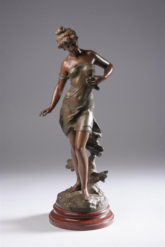 Appraisal: AFTER CHARLES OCTAVE LEVY French - Douleur Patinated bronze figure