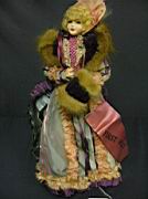 Appraisal: NIADA ARTIST DOLL Cloth sculpture doll costume with fur trim