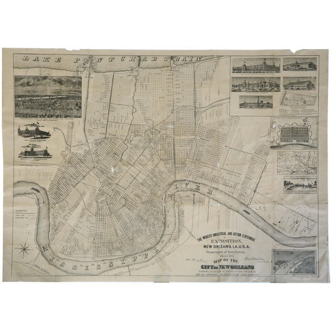 Appraisal: New Orleans - Cotton Exposition Map The World s Industrial