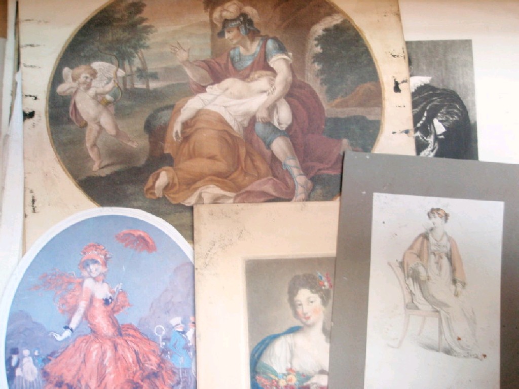 Appraisal: A collection of antiquarian engravings and prints all unframed