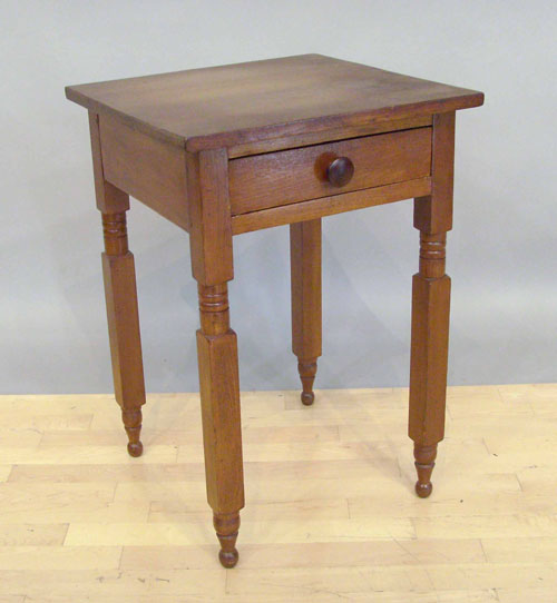 Appraisal: Sheraton walnut one drawer stand th c h w