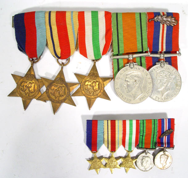 Appraisal: World War II military medal group comprised War medal Defense