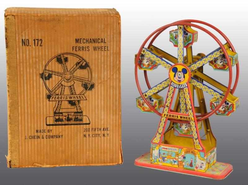 Appraisal: Tin Chein Walt Disney Ferris Wheel Wind-Up Toy Description American