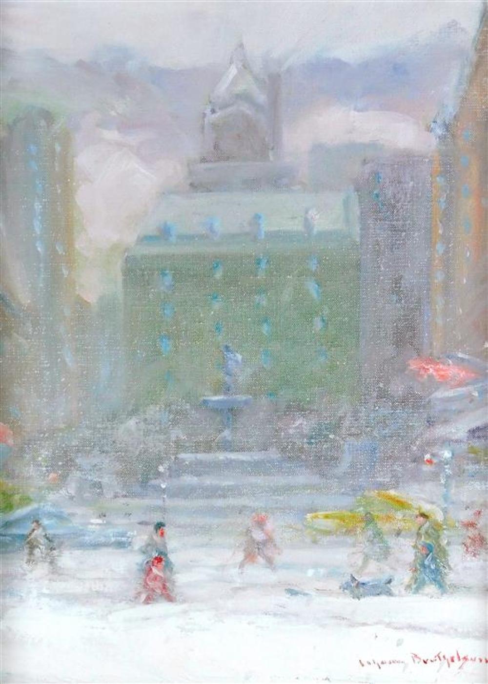 Appraisal: Johann Berthelsen American - Grand Army Plaza Fifth Avenue oil