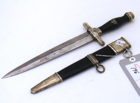 Appraisal: German Postal Protection Postchutz Officer's dress dagger Dagger displays nickel