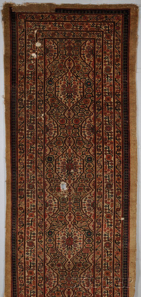 Appraisal: Hamadan Runner Northwest Persia last quarter th century several holes