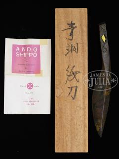 Appraisal: BRONZE LETTER OPENER Japan th century The opener with faceted