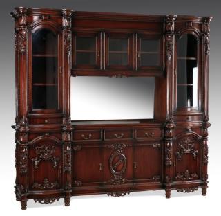 Appraisal: French Provincial style mahogany buffet h French Provincial style carved