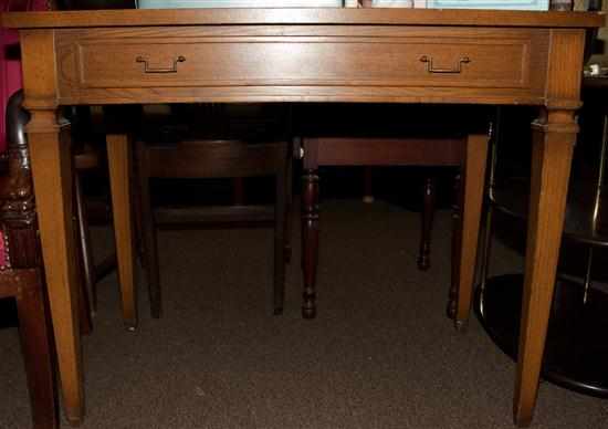 Appraisal: French walnut single-drawer console table Estimate - All items sold