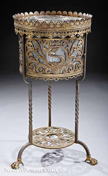 Appraisal: An American Arts and Crafts Wrought Iron Gilt Bronze and