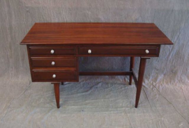 Appraisal: WILLETT Midcentury walnut or rosewood desk From a Westport CT