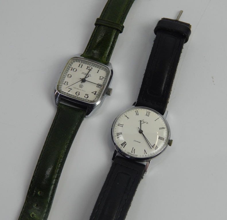 Appraisal: Two gents wristwatches each in stainless steel case one with