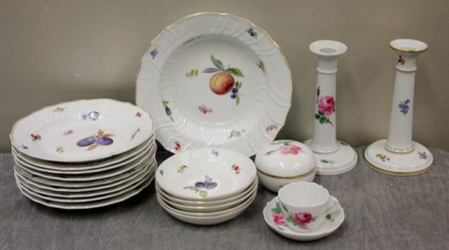 Appraisal: Meissen Lot Including Fruit Plates Includes fruit plates - diameter