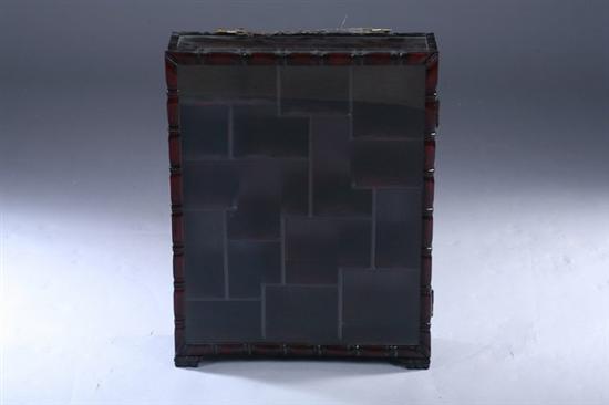 Appraisal: CHINESE ROSEWOOD TAG RE DUOBAOGE th century Rectangular outline with