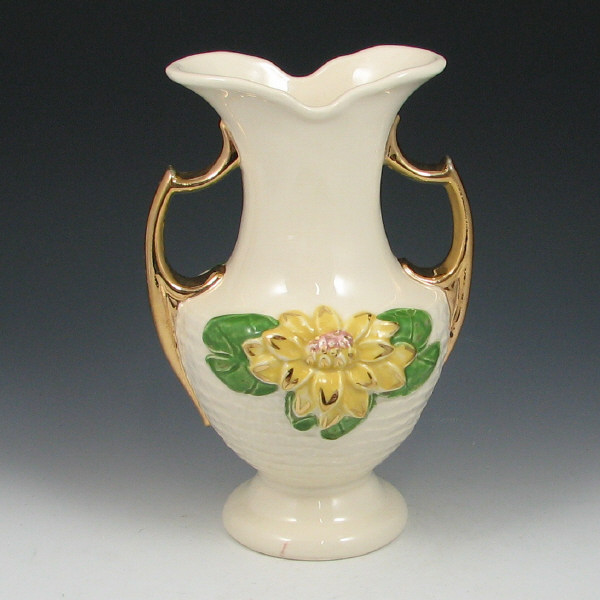 Appraisal: Hull Water Lily L- - Vase w Gold - Mint