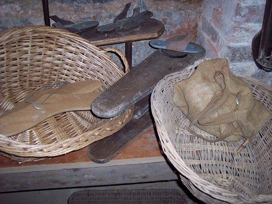 Appraisal: A quantity of sundries including wicker baskets sock stretchers etc