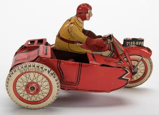 Appraisal: Motorcycle with Sidecar Motorcycle with Sidecar Paris SFA mid-twentieth century