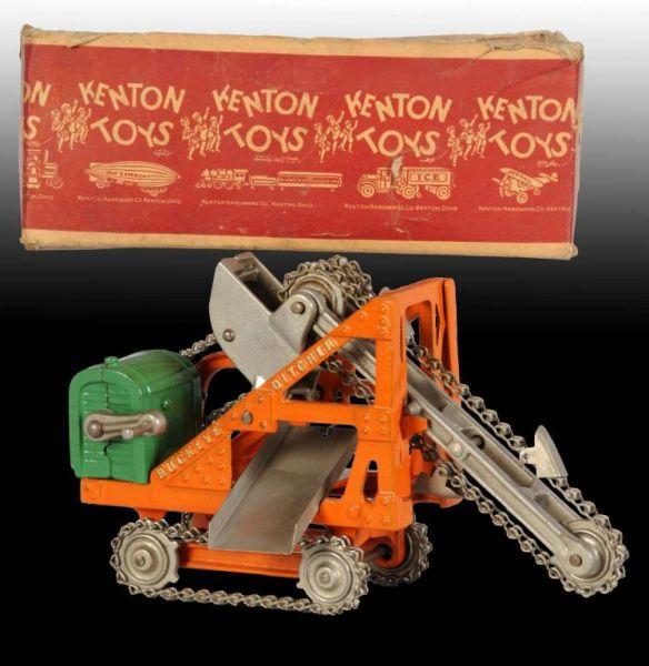 Appraisal: Cast Iron Kenton Buckeye Digger Toy in OB Description Includes