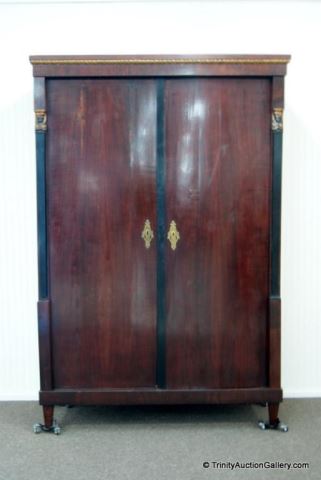 Appraisal: Antique French Mahogany ArmoireFrom an estate is a antique c