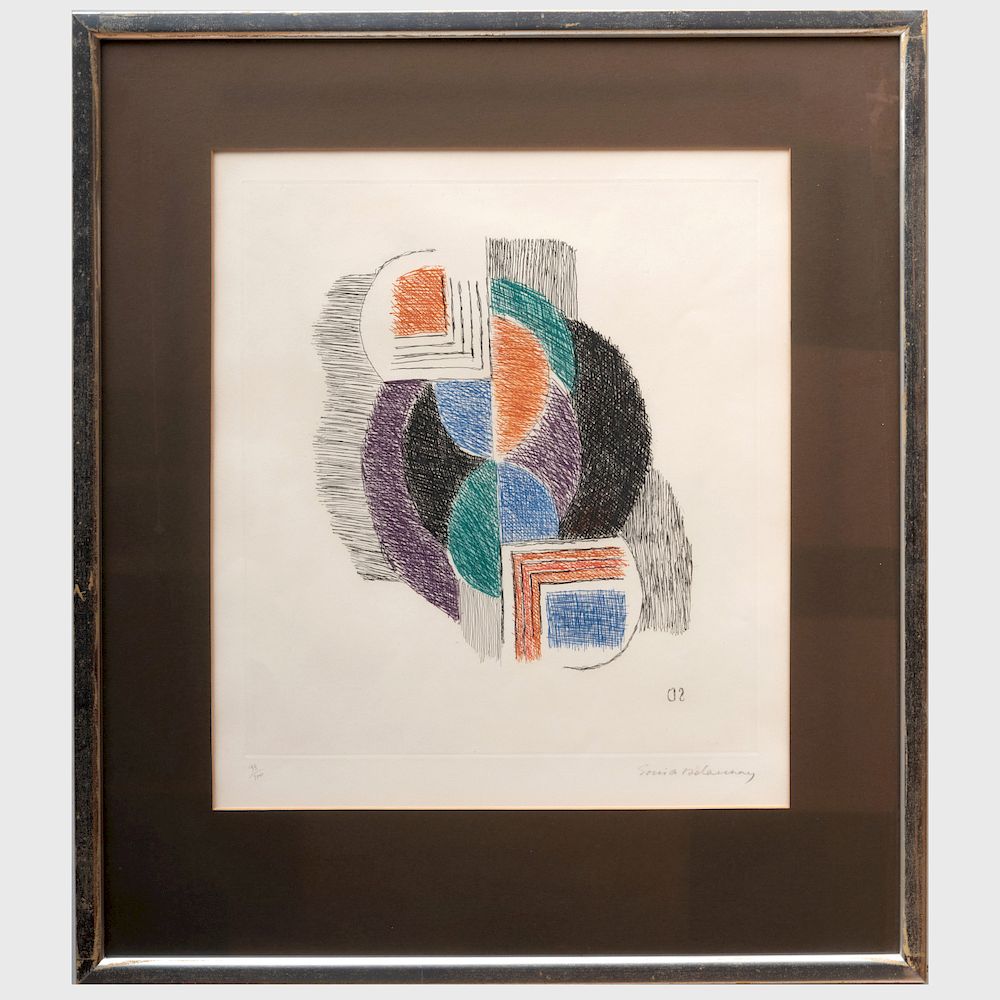 Appraisal: Sonia Delaunay - Untitled Etching in colors on wove paper