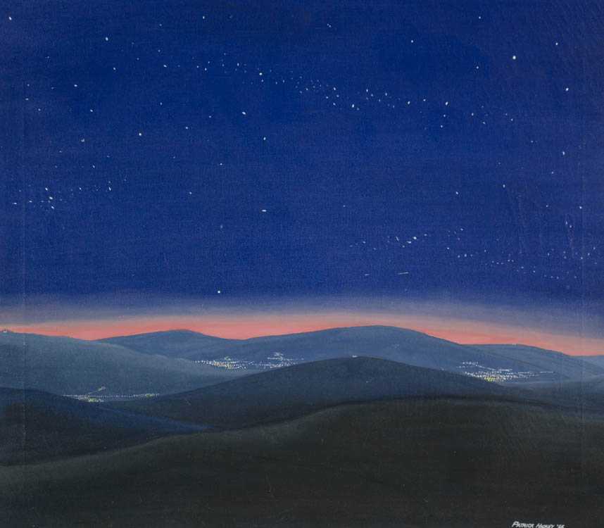 Appraisal: PATRICK HICKEY OIL ON CANVAS Ireland - Night Calm nocturnal