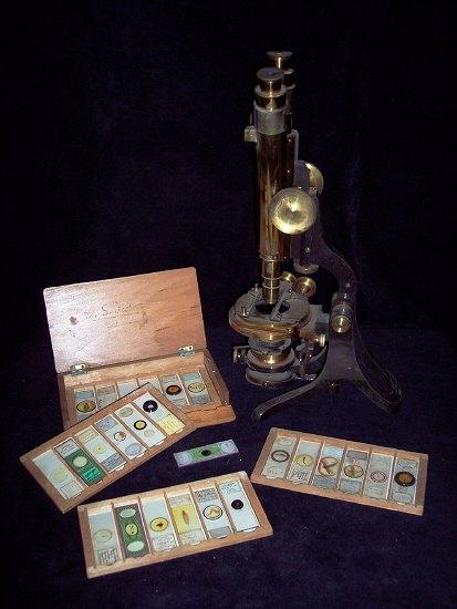 Appraisal: A microscope by Henry Crouch London numbered and a collection