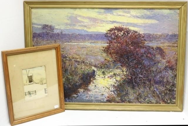 Appraisal: ERNEST LUDVIG IPSEN - S DARTMOUTH OIL PAINTING ON CANVAS