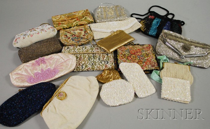 Appraisal: Group of Beaded and Embroidered Purses including a Walborg beaded