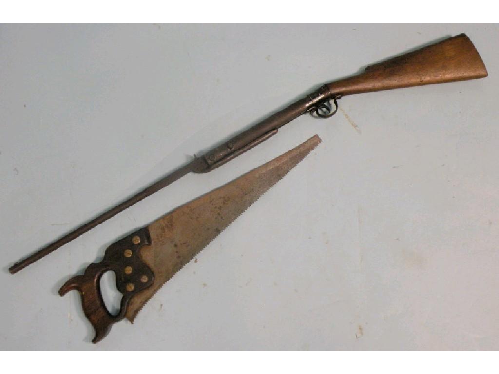 Appraisal: An early thC Little Gem air rifle with a wooden